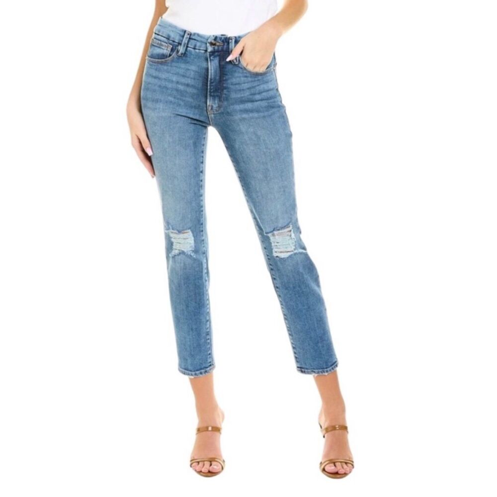 Good American Women’s Size 10 / 30 Good Classic Jeans Distressed High Rise